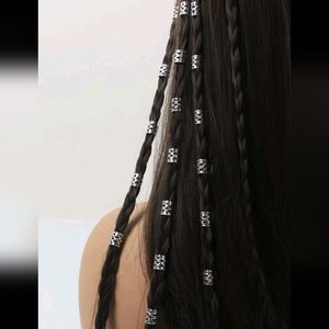 60 Piece Silver Hair Rings